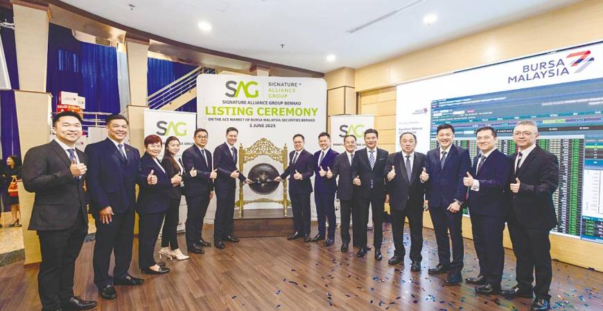 Signature Alliance shares opened at 68 sen for 9.7% premium over its initial public offering price of 62 sen.