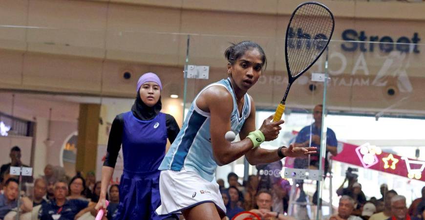 National women’s squash player Sivasangari - Photo by BERNAMA