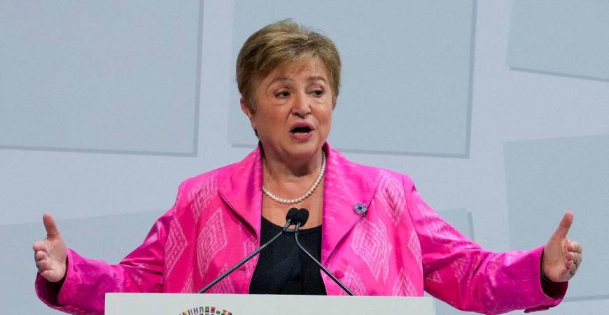 International Monetary Fund (IMF) Managing Director Kristalina Georgieva speaks during the IMF/World Bank annual meetings in Washington, D.C., U.S., October 17, 2025. - REUTERSPIX