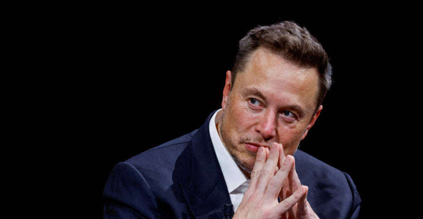 Elon Musk, Chief Executive Officer of SpaceX and Tesla and owner of Twitter, gestures as he attends the Viva Technology conference dedicated to innovation and startups at the Porte de Versailles exhibition centre in Paris, France, June 16, 2023. - REUTERS