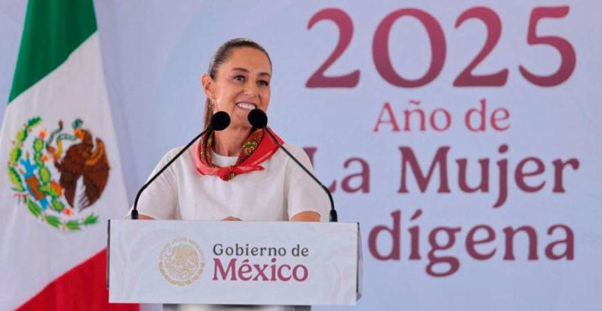 Mexico’s President Claudia Sheinbaum speaks during an event in Texcoco, Mexico May 3, 2025. Mexico Presidency/Handout via REUTERSpix