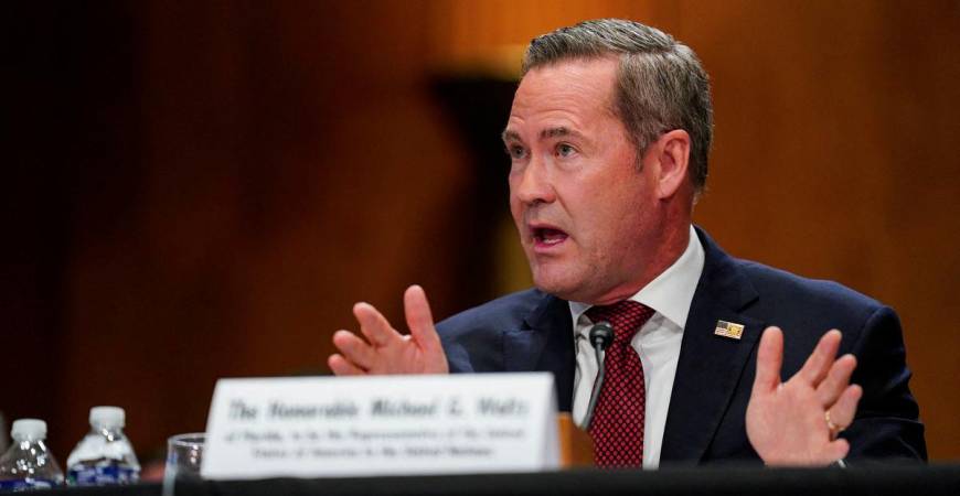 Former National Security adviser Mike Waltz, nominated to be U.S. ambassador to the United Nations, testifies before a Senate Foreign Relations Committee confirmation hearing on Capitol Hill in Washington, D.C., U.S., July 15, 2025. - REUTERSPIX