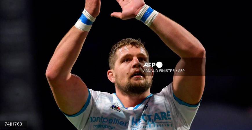 Former French international Paul Willemse, originally from South Africa, announced his retirement on September 15, 2025 at the age of 32, forced off the field by a series of concussions. (Photo by ARNAUD FINISTRE / AFP)
