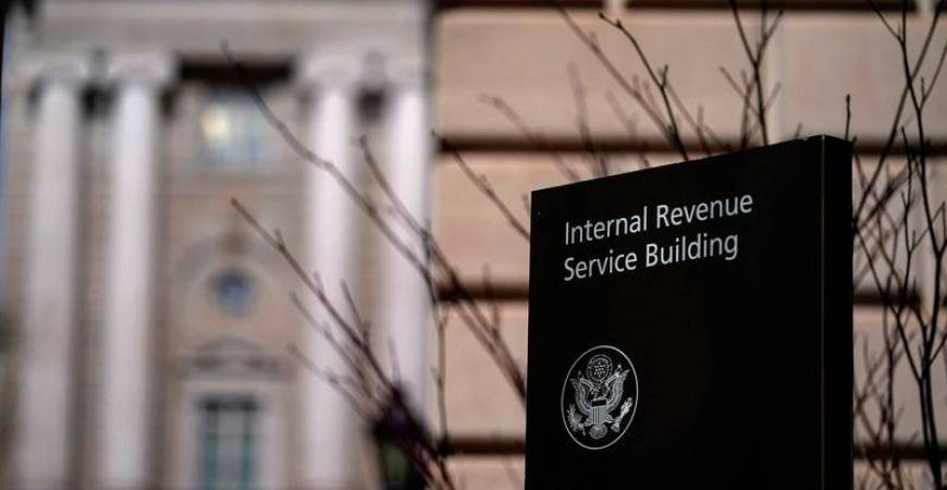 A sign stands outside the U.S. Internal Revenue Service (IRS) building after it was reported the IRS will lay off about 6,700 employees, a restructuring that could strain the tax-collecting agency's resources during the critical tax-filing season, in Washington, D.C., February 20, 2025. - REUTERSPIX