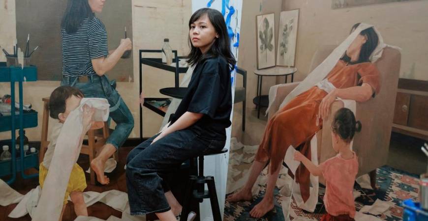 Fadilah graduated with a Master’s in Fine Art in 2018 and held her first solo exhibitiom at the age of 25. – PICTURE COURTESY OF FADILAH KARIM