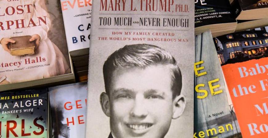 In this file photo illustration taken on July 13, 2020, Mary Trump’s new book about U.S. President Donald Trump is on display at a book store on July 14, 2020 in the Brooklyn borough in New York City. A new book on Donald Trump written by his niece sold nearly a million copies on the first day it went on sale in the United States, its publisher said July 16, 2020. / AFP / GETTY IMAGES NORTH AMERICA / STEPHANIE KEITH