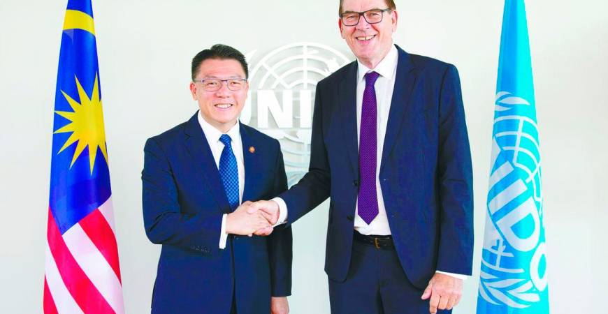 Nga with Muller at the bilateral meeting in Vienna recently. – PIC COURTESY OF HOUSING AND LOCAL GOVERNMENT MINISTRY
