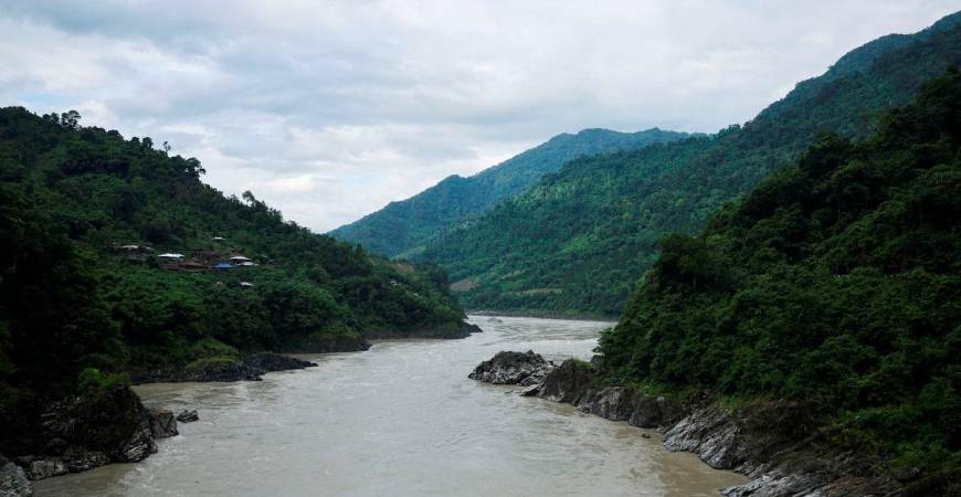 A view shows the Siang river in Siang district, Arunachal Pradesh, India, August 1, 2025. REUTERS/Francis Mascarenhas