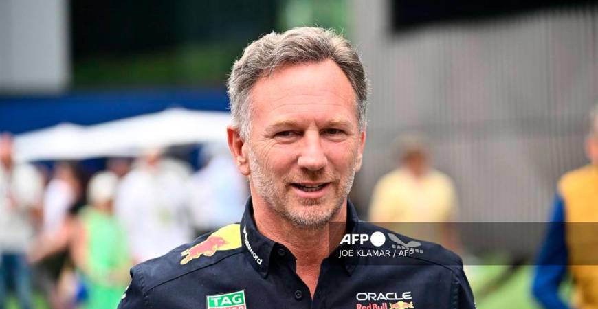 Red Bull Racing's British team principal and CEO Christian Horner reacts prior to the third practice session at the Red Bull Ring race track in Spielberg, Austria, on June 28, 2025, ahead of the Formula One Austrian Grand Prix. - AFP