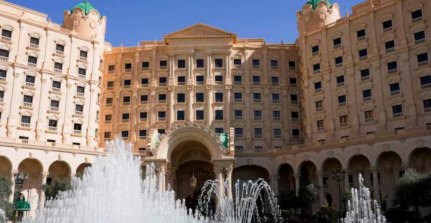 A general view of the Ritz-Carlton hotel, where talks between Russia and U.S. are being held aimed at ending the conflict between Russia and Ukraine, in Riyadh - REUTERSpix