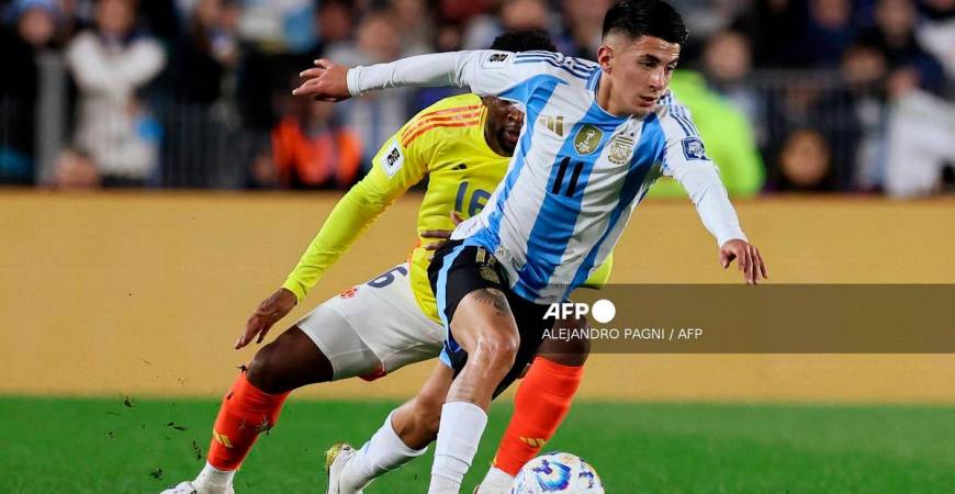 Argentina’s midfielder Thiago Almada. - ALEJANDRO PAGNI / AFP