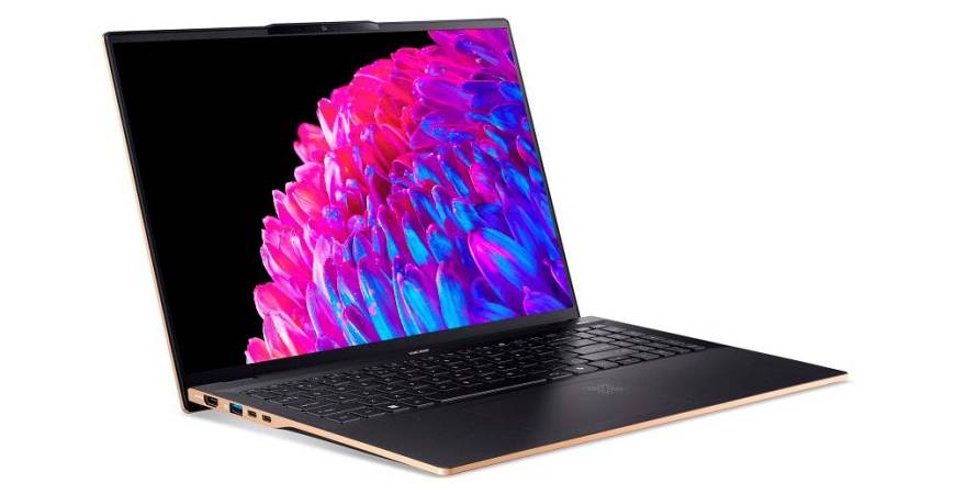 The Acer Swift 16 AI sports a gorgeous 16-inch WQXGA+ Oled display.