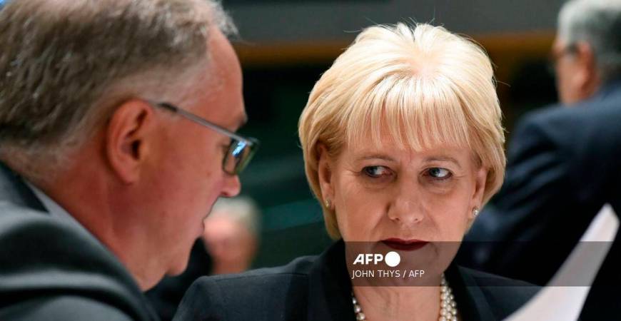 Irish Minister for Business, Enterprise &amp; Innovation Heather Humphreys - (Photo by JOHN THYS / AFP)