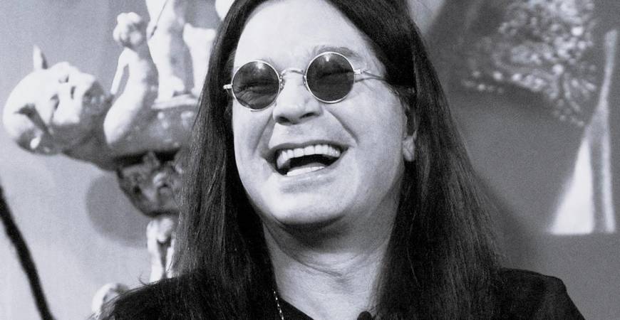 Ozzy Osbourne speaks with reporters during a news conference at Osbourne’s Beverly Hills home February 18, 2003. - REUTERSPIX via PEOPLE