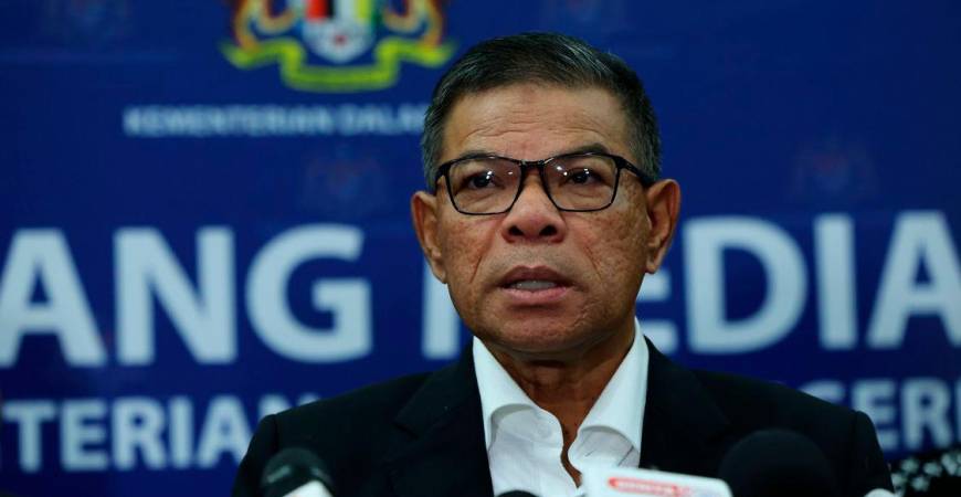 Home Minister Datuk Seri Saifuddin Nasution Ismail. Bernamapix