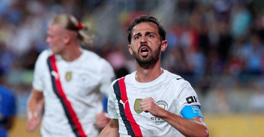 Football - FIFA Club World Cup - Round of 16 - Manchester City v Al Hilal - Camping World Stadium, Orlando, Florida, U.S. - June 30, 2025Manchester City's Bernardo Silva celebrates scoring their first goal - REUTERSPIX