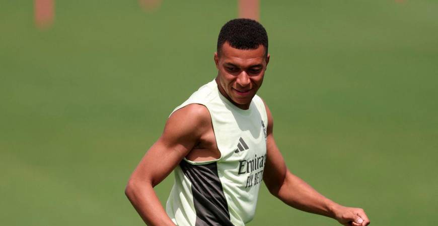 Football - FIFA Club World Cup - Real Madrid Training - Gardens North Country District Park, Palm Beach Gardens, Florida, U.S. - June 30, 2025Real Madrid's Kylian Mbappe during training - REUTERSPIX
