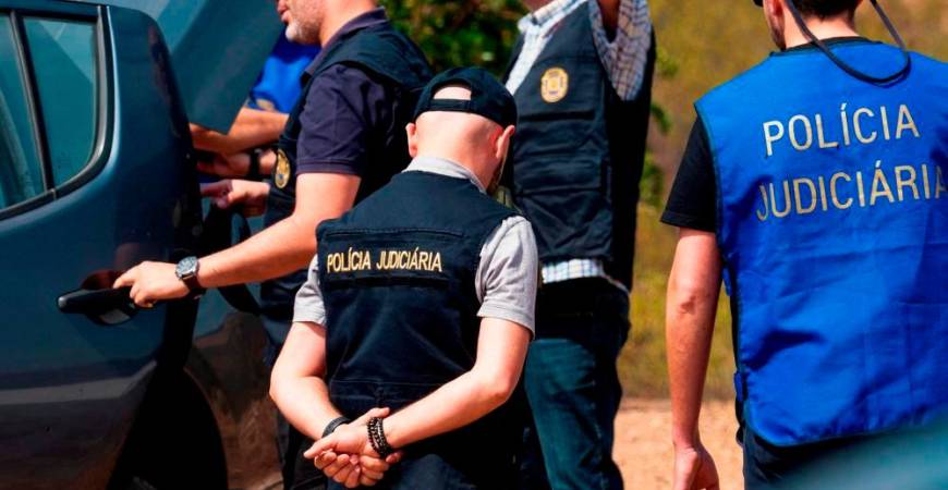 Officers of Portugal’s investigative Judicial Police are seen at the site of a remote reservoir where a new search for the body of Madeleine McCann is set to take place, in Silves, Portugal. REUTERSPIX