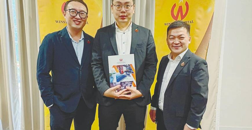 From left: Winstar Capital chief operating officer Lee Yong Zhi, Chua and chief financial officer Sheng Toi Sei.