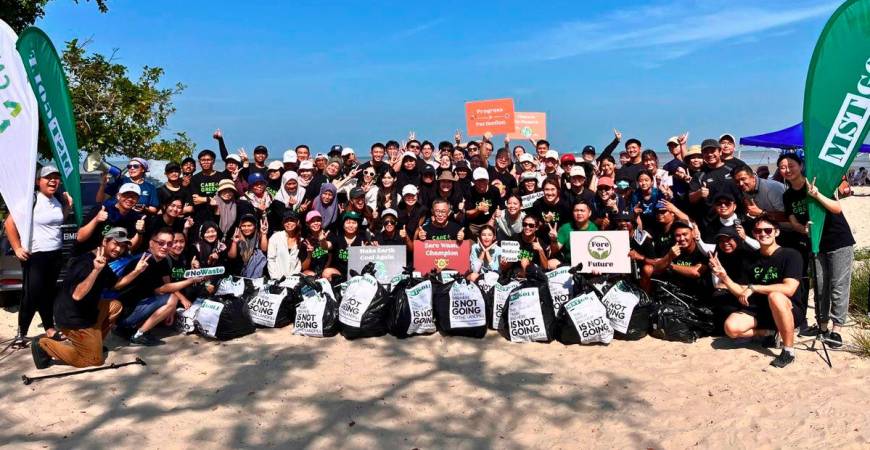 On 23rd August, more than 80 MST Golf employees, partners, and customers joined forces at Pantai Morib Baharu, collecting 181.6 kg of waste in a beach clean-up with Reef Check Malaysia and GZW RETURN™. - MST Golf pic