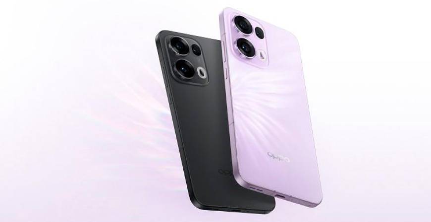 The Oppo Reno13 Pro is available in Graphite Grey and Plume Purple colours.