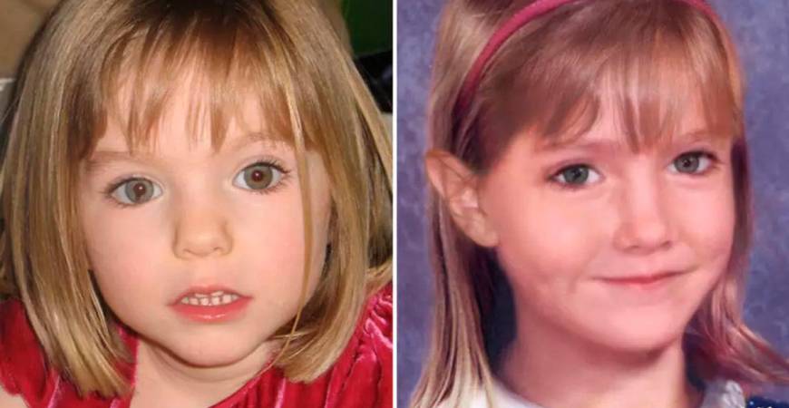 Maddie McCann at the age of three, on the left, and an ‘age progression’ image of what she may have looked like at age six, released in 2009 © / AFP/File