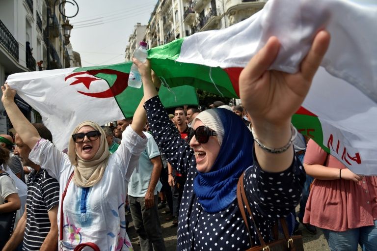 Algerian demonstrators have been staging mass rallies since February. — AFP