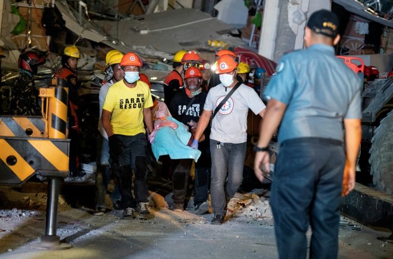 The 6.1 magnitude earthquake struck northwest of Manila on Monday. — AFP