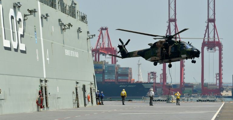 The Royal Australian Navy also took part in a training excercise in the Sri Lankan capital Colombo last year. — AFP