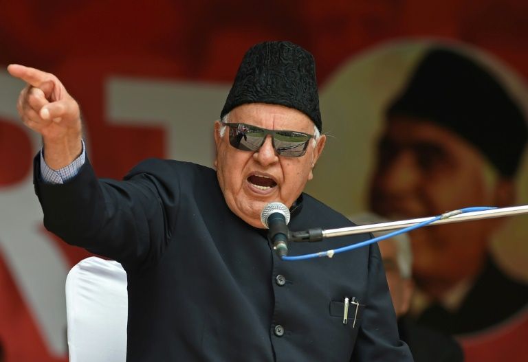 Farooq Abdullah, 81, has been under house arrest since early August. — AFP