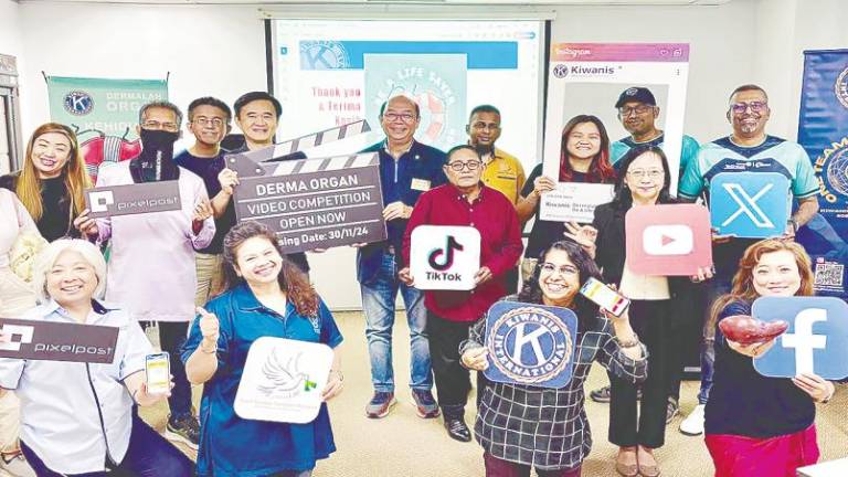 The Kiwanis team and representatives from collaborating partner organisations during an event to promote the video competition. – Pic courtesy of Kiwanis Malaysia