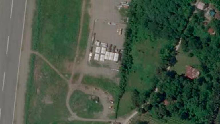 A view of the Typhon missile system at Laoag International Airport, in Laoag, Philippines, September 13, 2024, in this satellite image. 2024 Planet Labs Inc./Handout via REUTERS/File