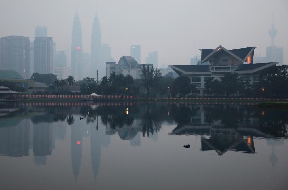 A view shows the city skyline shrouded by haze in Kuala Lumpur, Malaysia, on Sept 16, 2019. - Reuters