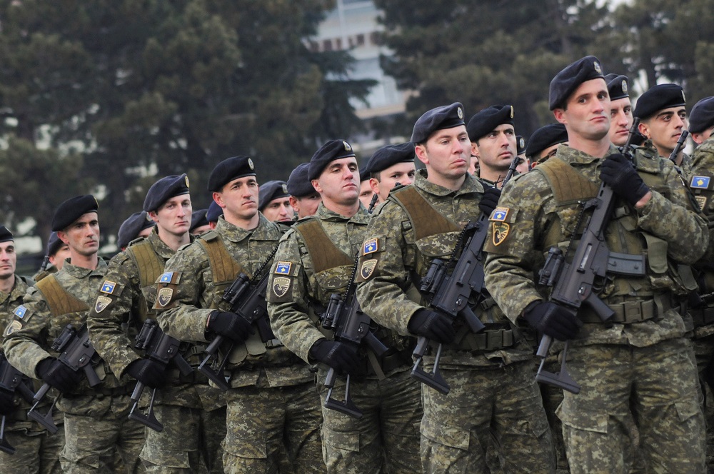 Members of Kosovo’s security forces parade a day before parliament’s vote on whether to form a national army, in Pristina, Kosovo Dec 13, 2018. — Reuters