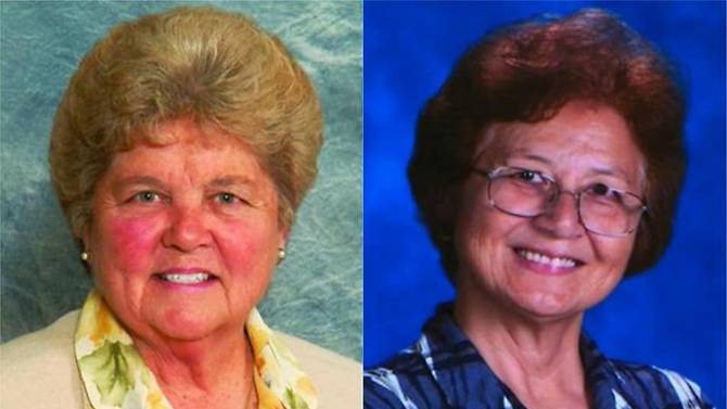Mary Margaret Kreuper (L) &amp; Lana Chang admitted to embezzling about US$500,000, and using the funds over the years for travel and gambling in Las Vegas. — Pix via Sisters of St Joseph of Carondelet