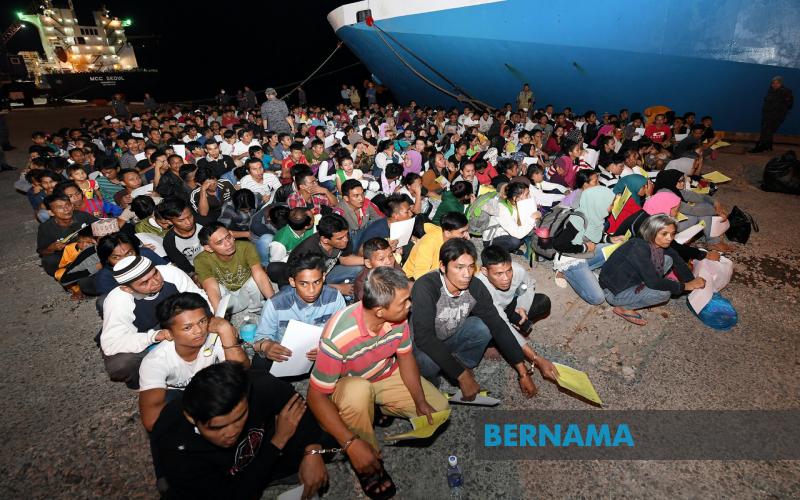 Sabah NSC sends back 763 Filipinos back home