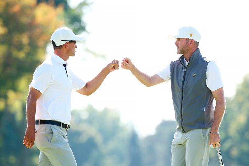 $!Adam Scott and Taylor Pendrith. Credit Getty Images