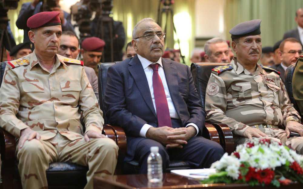 Iraqi Prime Minister Adel Abdul Mahdi attends the celebration ceremony of the first anniversary of defeating Islamic State in Baghdad, on Dec 10, 2018. — Reuters