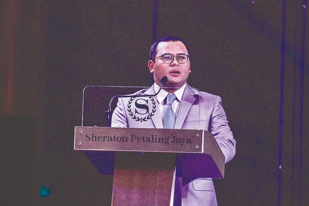 Amirudin delivering his keynote address at the event recently. - Adib Rawi/TheSun