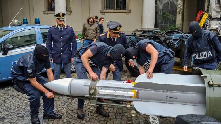 An air-to-air missile once of the Qatari army was seized during a police raid it Italy. — AFP