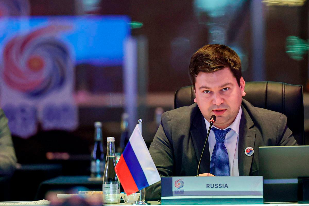 General Director of the Department of Multilateral Cooperation and Special Projects, Ministry of Economic Development of the Russian Federation Nikita Kondratev during the 14th ASEAN Economic Ministers' (AEM)-Russia Consultation, held in conjunction with 57th AEM Meeting and Related Meetings at Malaysia International Trade and Exhibition Centre (MITEC) today. - BERNAMA