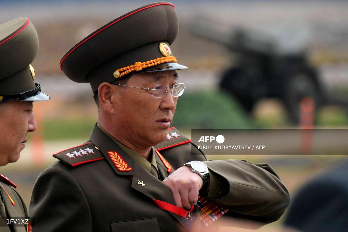 North Korean Defence Minister No Kwang Chol. (Photo by Kirill KUDRYAVTSEV / AFP)