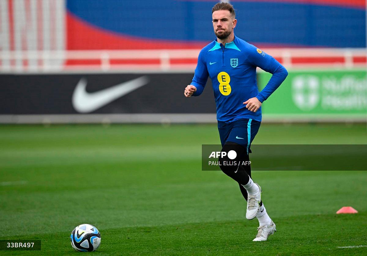 England midfielder, Jordan Henderson. - Paul ELLIS / AFP