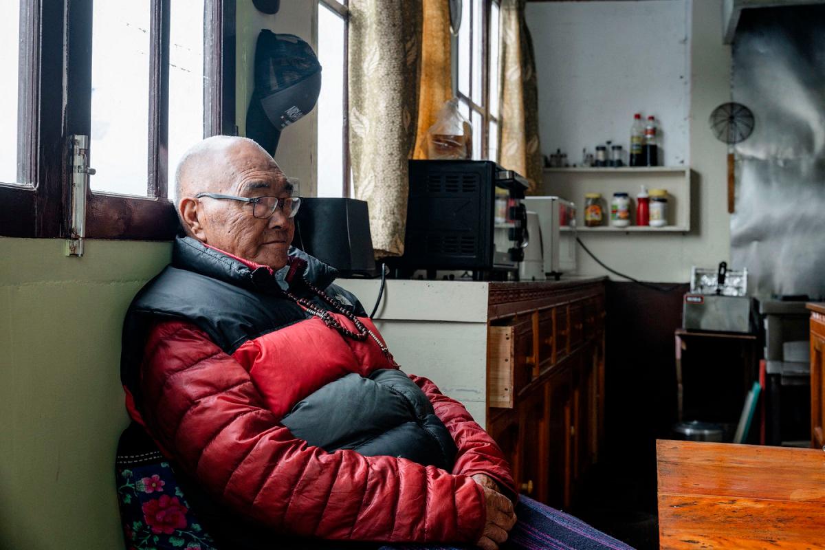 Kancha Sherpa, a team member of the 1953 Mount Everest expedition. - ROBIC UPADHAYAY / AFP)