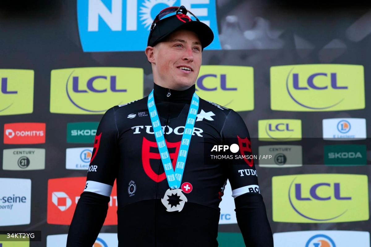 Stage winner Tudor Pro Cycling Team's Dutch cyclist Arvid De Kleijn - AFPPIX