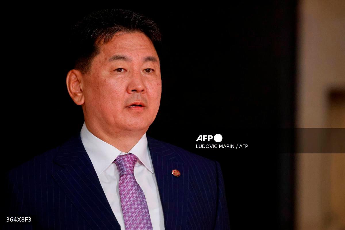 Mongolia president Ukhnaa Khurelsukh - (Photo by Ludovic MARIN / AFP)