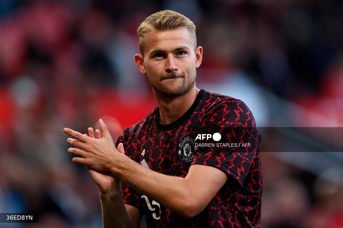 Manchester United’s Dutch defender #04 Matthijs de Ligt. - Darren Staples / AFP