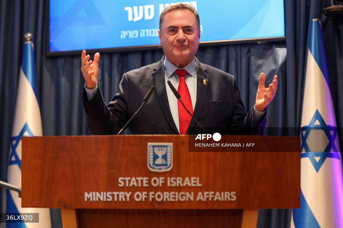 Israel’s outgoing Foreign Minister Israel Katz - (Photo by Menahem KAHANA / AFP)