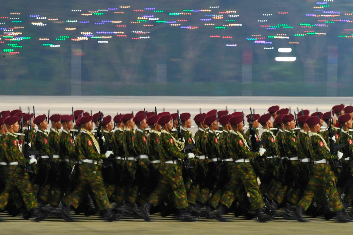 Myanmar junta military soldiers - (Photo by AFP)