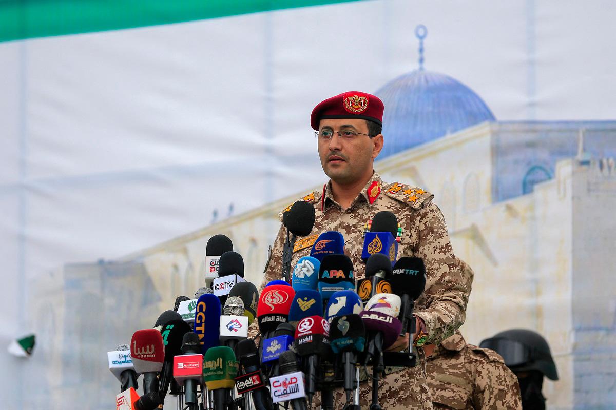 Military spokesman of Yemen's Huthi group, Yahya Saree. - Mohammed HUWAIS / AFP